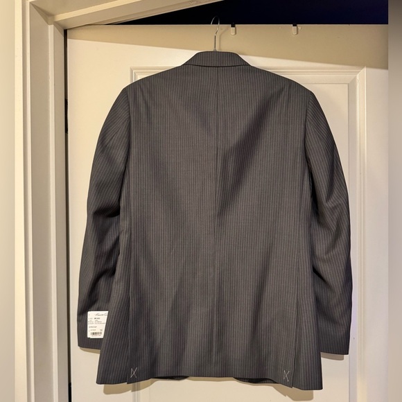 NEW Kenneth Cole NY Mens 2 Piece Suit Slim Fit Wool Stripe 38R W32 42S W36 NWT - Picture 5 of 11